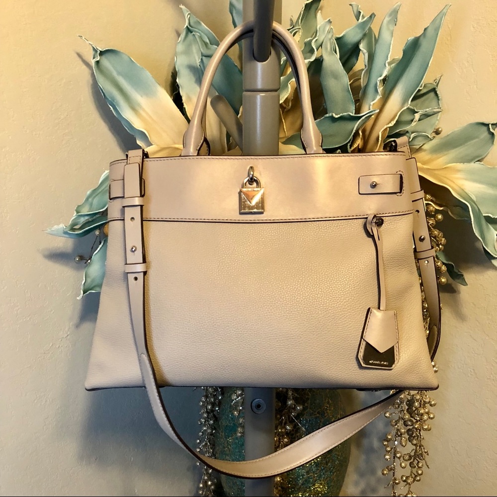 Michael Kors Gray  Leather Tote Bag. Never used!